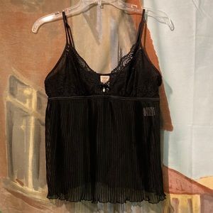 In Bloom lace and mesh babydoll style tank top